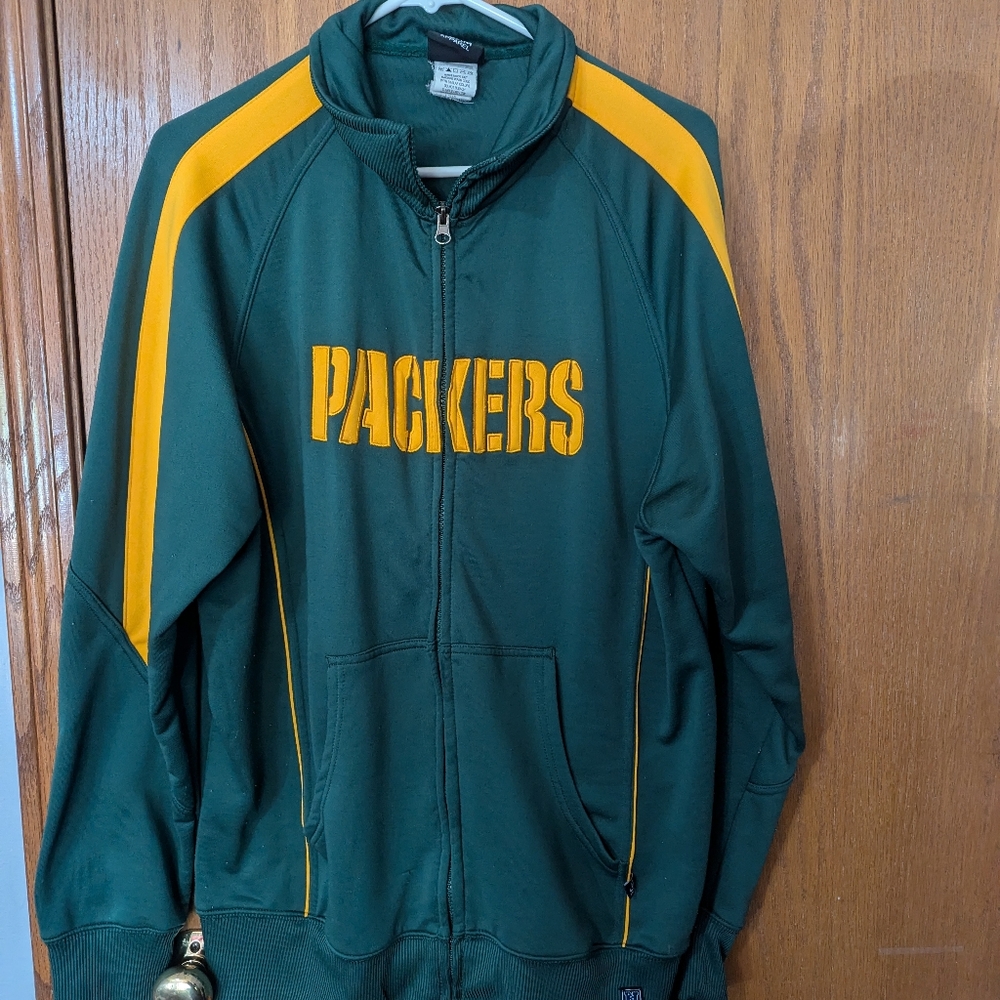 greenbay packers full zip mens L